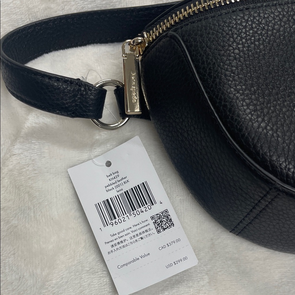 Kate Spade Black Pebbled Belt Bag - Picture 6 of 12
